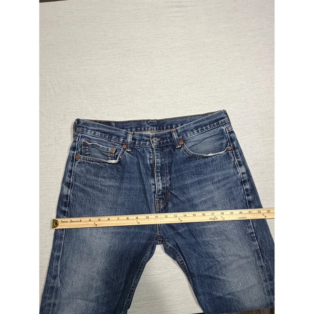 Levis 501 Original Fit Jeans Mens W36 L29 Blue Medium Wash Denim Button Fly Dist